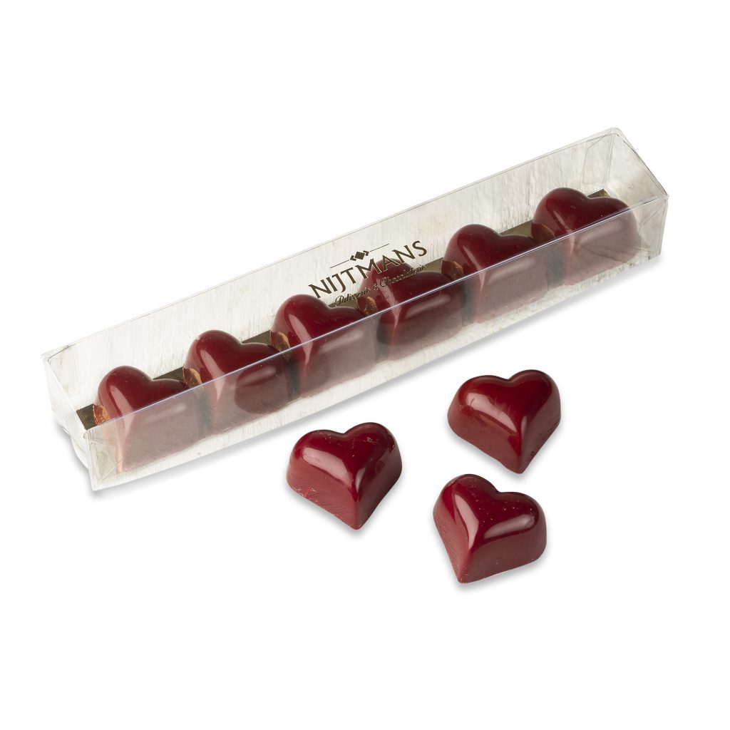 Hartjes van Nijtmans bonbons in koker 6 stuks